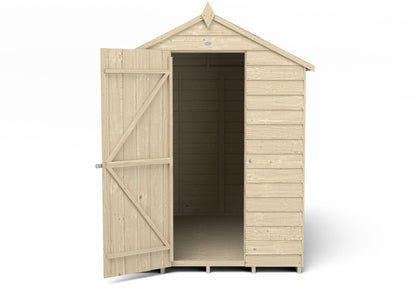 4LIFE Pressure Treated Overlap Apex Shed 7x5ft No Window Heavy Duty