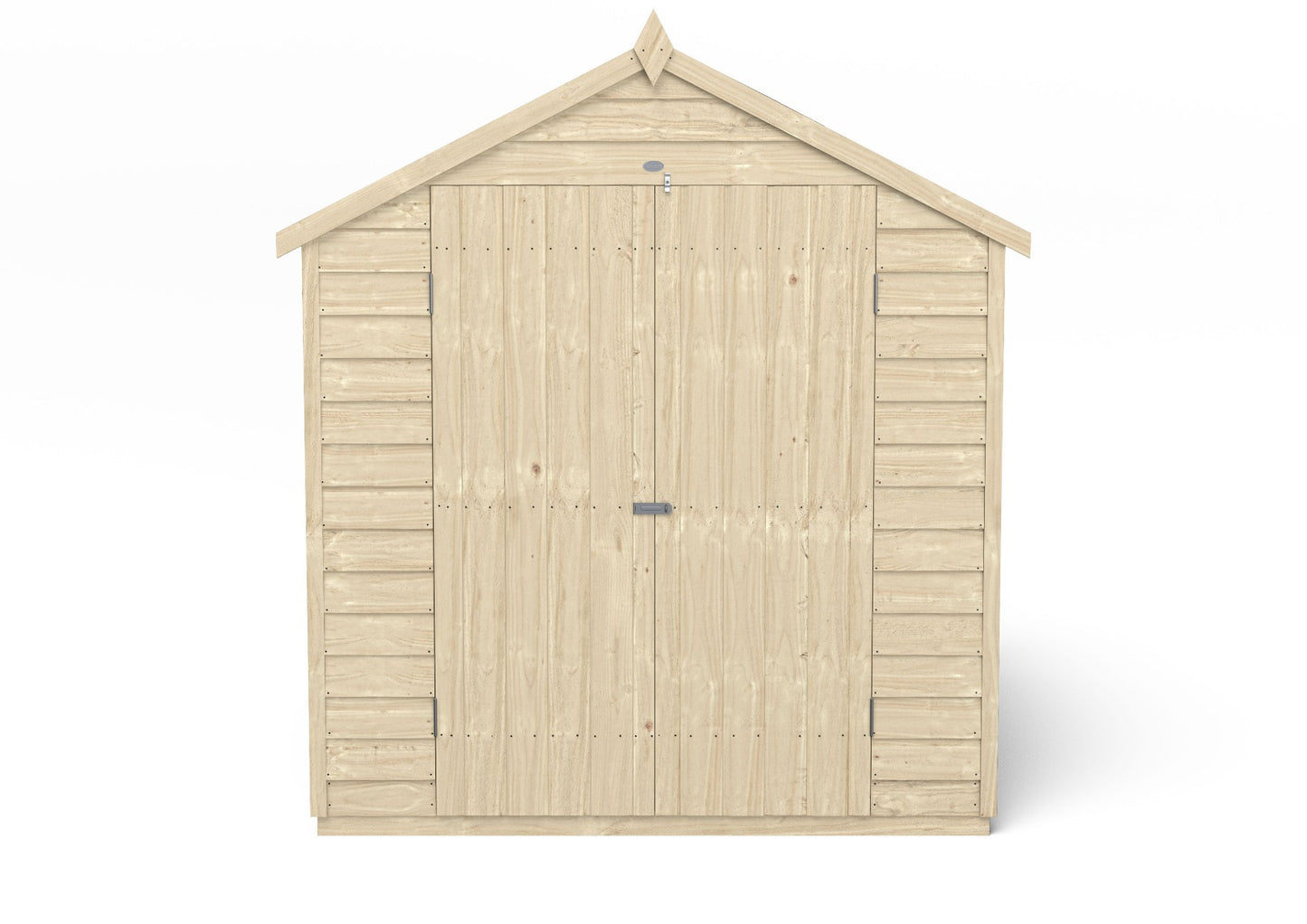 4LIFE Pressure Treated Apex Garden Shed 8x6ft Double Door Overlap