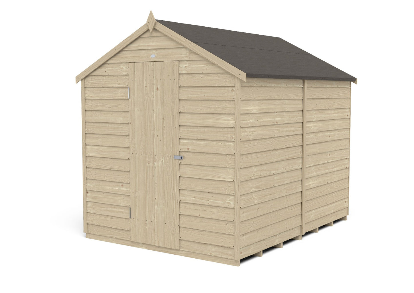 4LIFE Pressure Treated Overlap Apex Garden Shed 8x6ft No Window