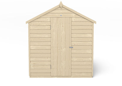 4LIFE Pressure Treated Overlap Apex Garden Shed 8x6ft No Window