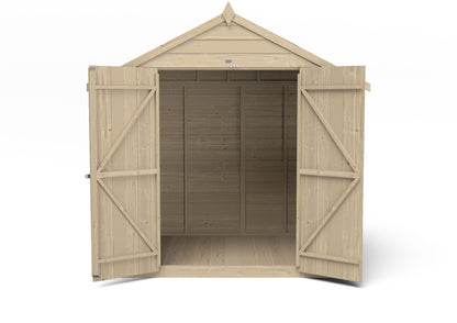 4LIFE Pressure Treated Overlap Apex Garden Shed 7x5ft Double Door