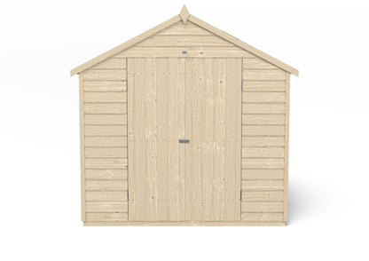 4LIFE Pressure Treated Overlap Apex Shed 7x7ft Double Door