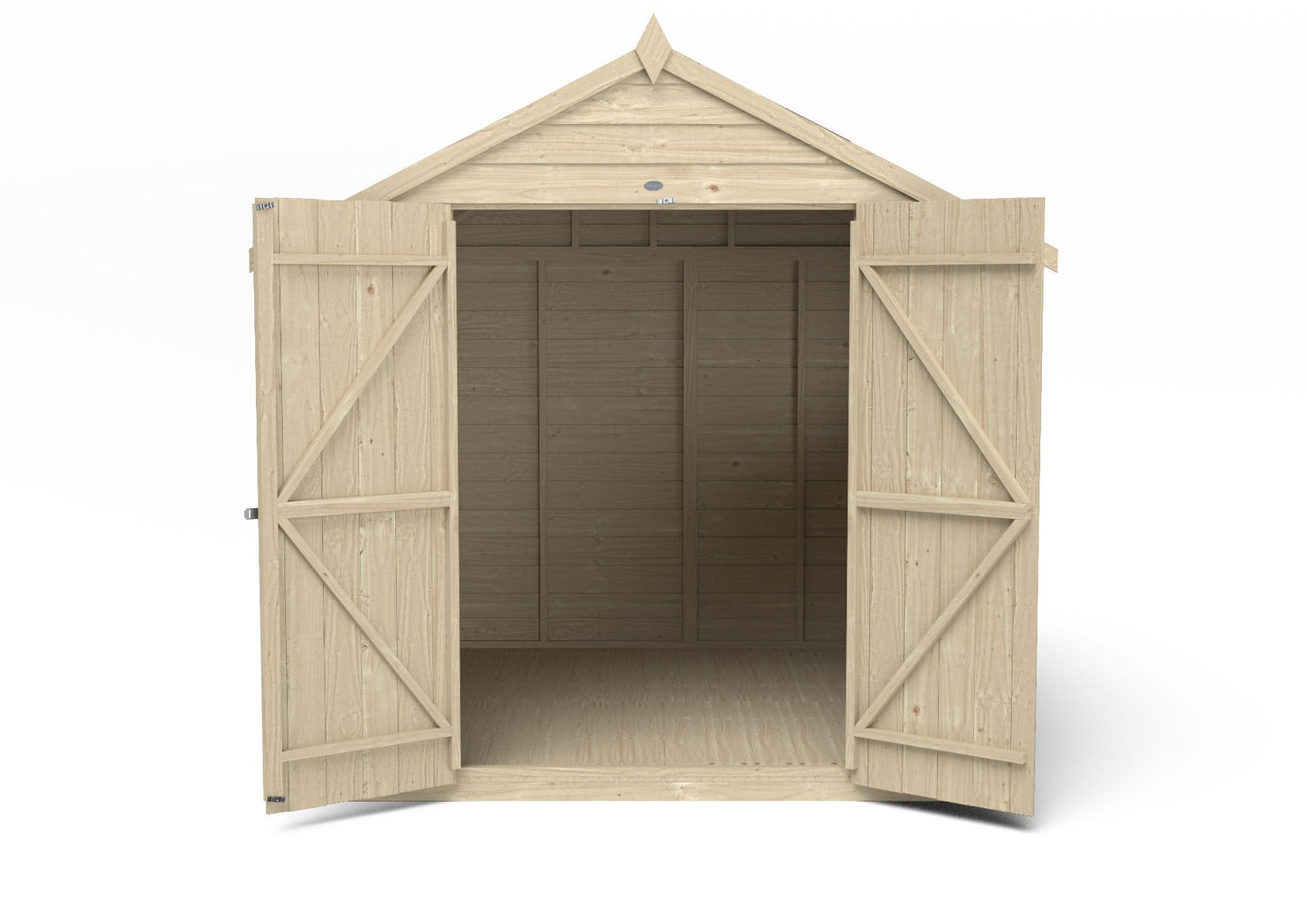 4LIFE Pressure Treated Overlap Apex Shed 7x7ft Double Door