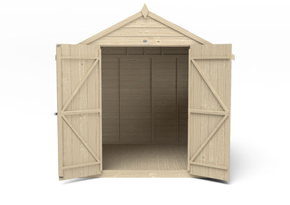 4LIFE Pressure Treated Overlap Apex Shed 7x7ft Double Door