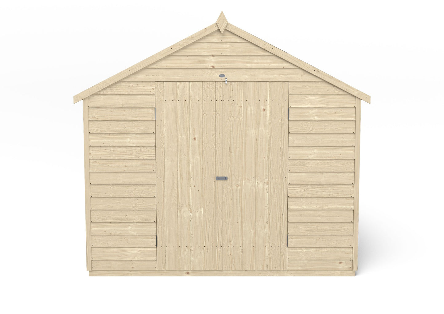 4LIFE 10x8ft Pressure Treated Overlap Apex Garden Shed - Double Door