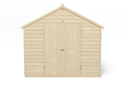 4LIFE 10x8ft Pressure Treated Overlap Apex Garden Shed - Double Door