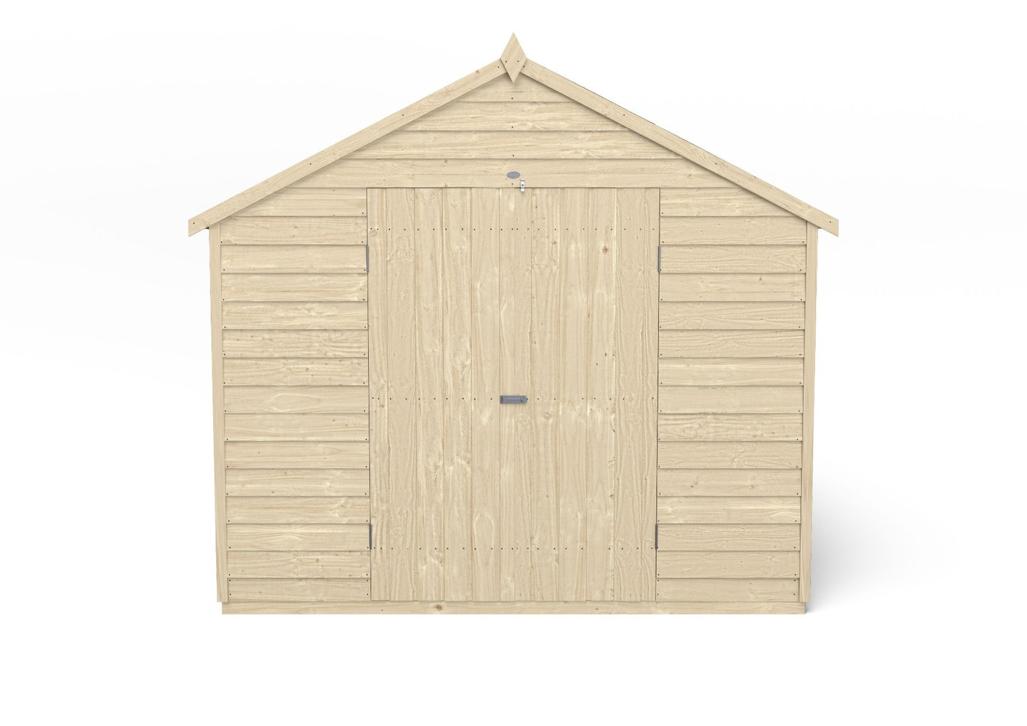 4LIFE Pressure Treated Apex Garden Shed 10x8ft Double Door No Windows