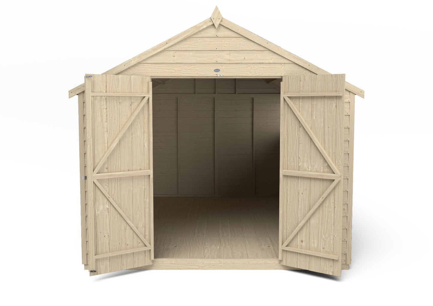 4LIFE Pressure Treated Apex Garden Shed - Double Door 12x8ft