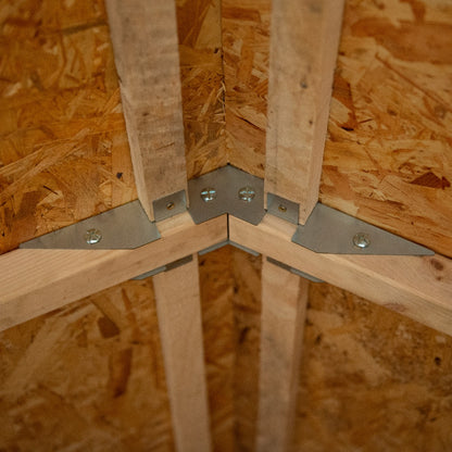 4LIFE Pressure Treated Apex Garden Shed - Double Door 12x8ft