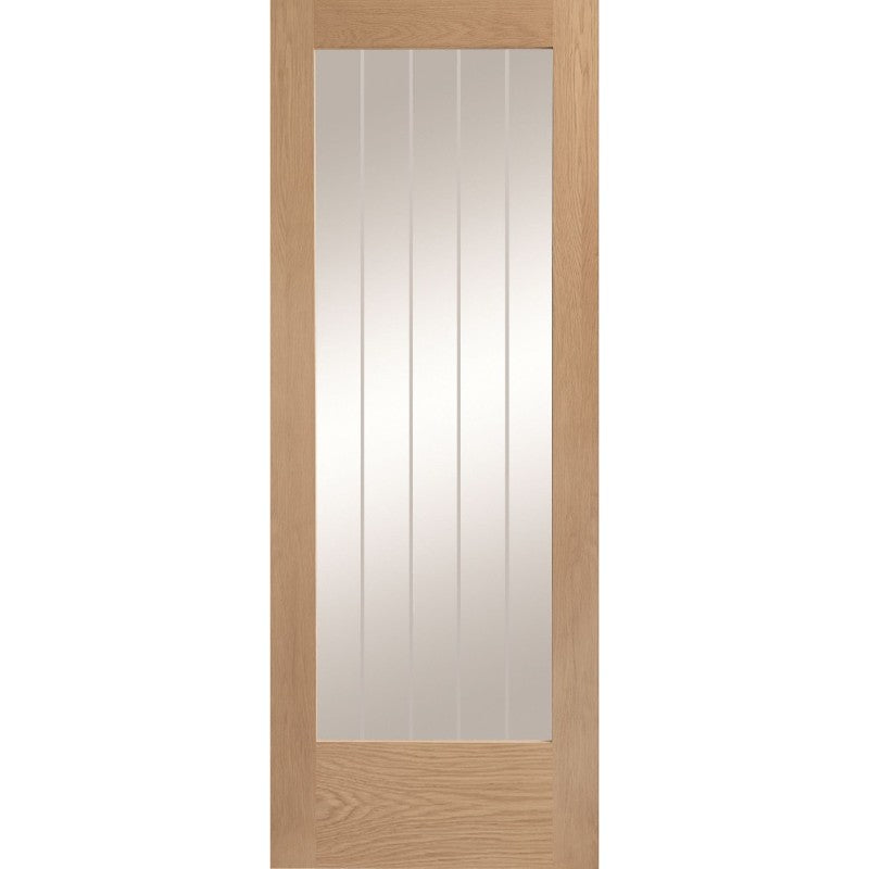 XL Joinery Suffolk Original 1 Light Pre-Finished Internal Door with Clear Etched Glass - 1981 x 686 x 35mm (27")