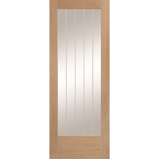 XL Joinery Suffolk Original 1 Light Pre-Finished Internal Door with Clear Etched Glass - 1981 x 686 x 35mm (27")