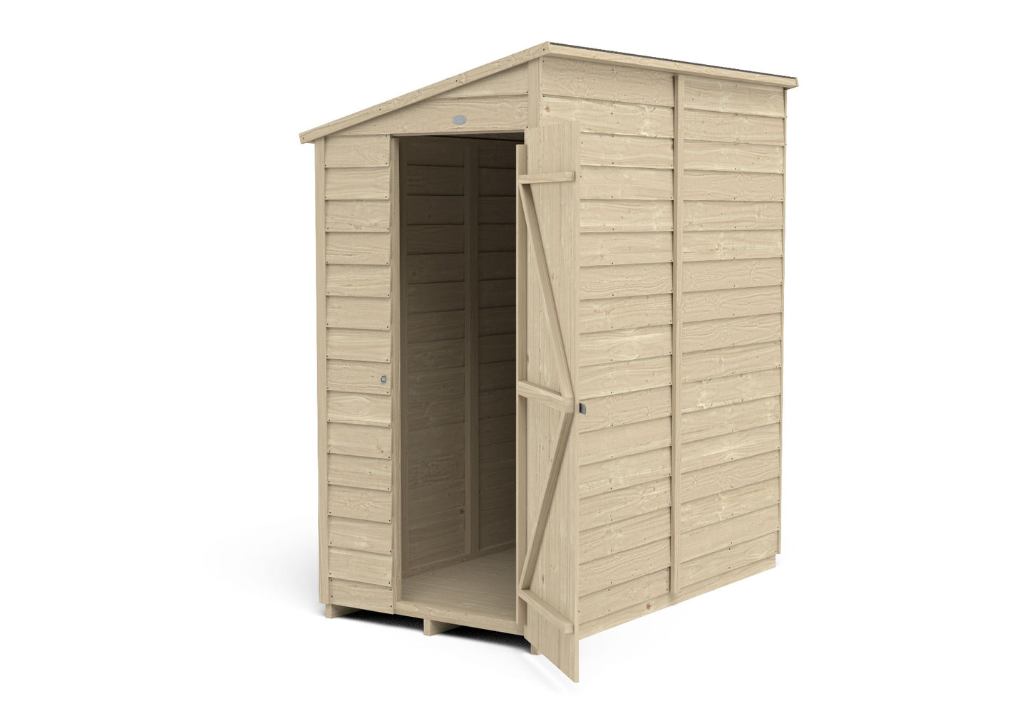 4LIFE Pressure Treated Pent Garden Shed 6x3ft - Overlap Timber