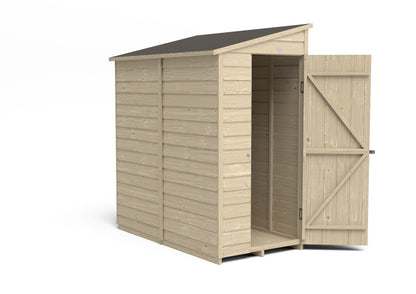 4LIFE Pressure Treated Pent Garden Shed 6x3ft - Overlap Timber