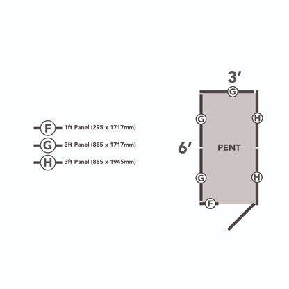 4LIFE Pressure Treated Pent Garden Shed 6x3ft - Overlap Timber