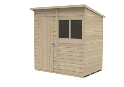 4LIFE Pressure Treated Overlap Pent Shed 6x4ft - 15 Year Guarantee