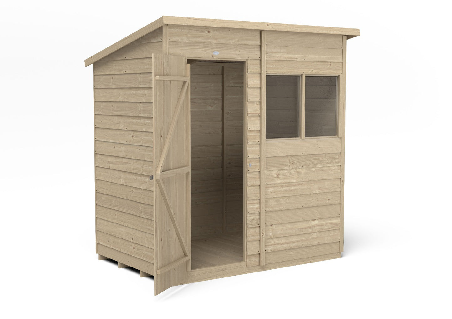 4LIFE Pressure Treated Overlap Pent Shed 6x4ft - 15 Year Guarantee
