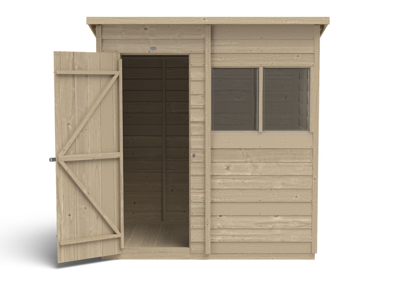 4LIFE Pressure Treated Overlap Pent Shed 6x4ft - 15 Year Guarantee