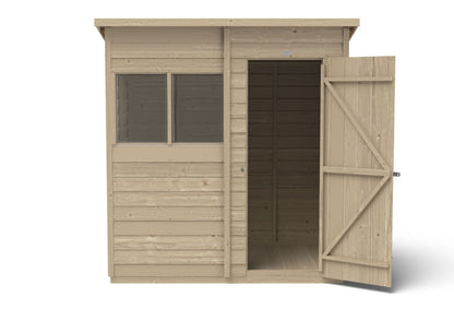 4LIFE Pressure Treated Overlap Pent Shed 6x4ft - 15 Year Guarantee