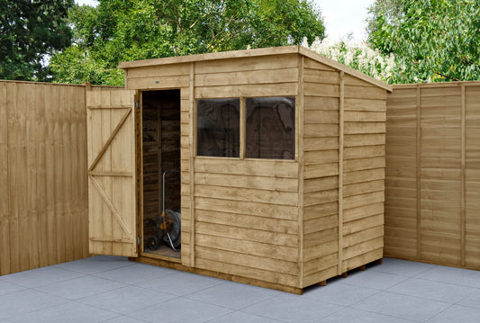 4LIFE Pressure Treated Overlap Pent Shed 7x5ft - 15yr Guarantee