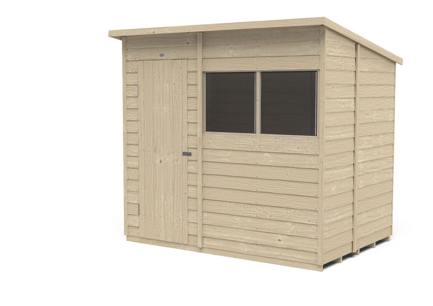 4LIFE Pressure Treated Overlap Pent Shed 7x5ft - 15yr Guarantee