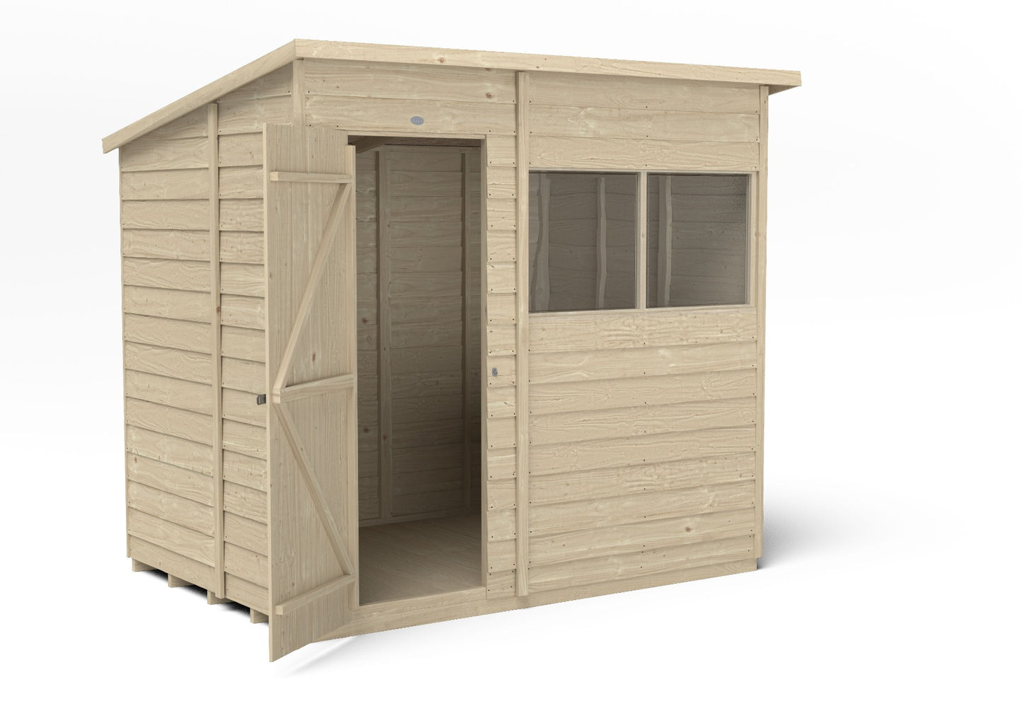 4LIFE Pressure Treated Overlap Pent Shed 7x5ft - 15yr Guarantee