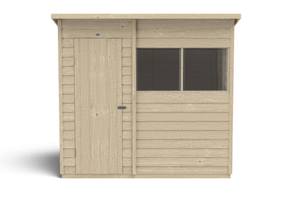 4LIFE Pressure Treated Overlap Pent Shed 7x5ft - 15yr Guarantee
