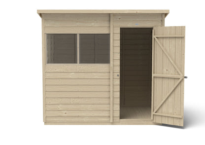 4LIFE Pressure Treated Overlap Pent Shed 7x5ft - 15yr Guarantee