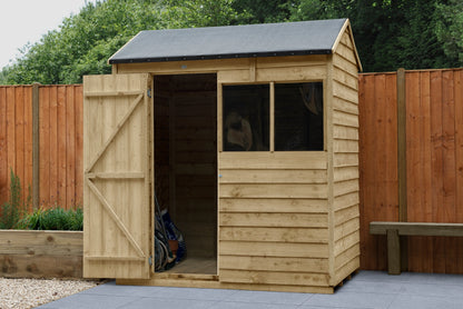 4LIFE Pressure Treated Overlap Reverse Apex Garden Shed 6x4ft
