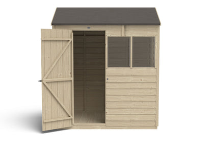 4LIFE Pressure Treated Overlap Reverse Apex Garden Shed 6x4ft