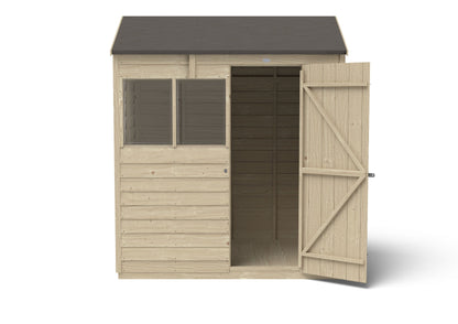 4LIFE Pressure Treated Overlap Reverse Apex Garden Shed 6x4ft