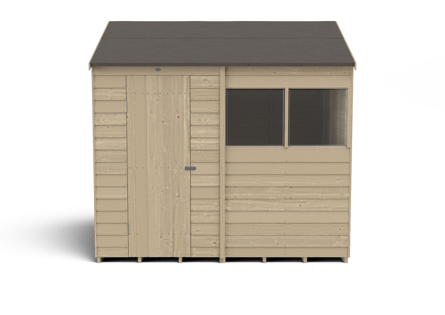 4LIFE 8x6ft Pressure Treated Overlap Reverse Apex Garden Shed