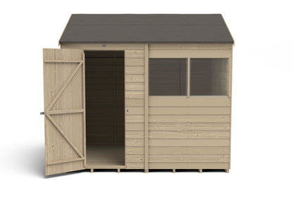 4LIFE 8x6ft Pressure Treated Overlap Reverse Apex Garden Shed