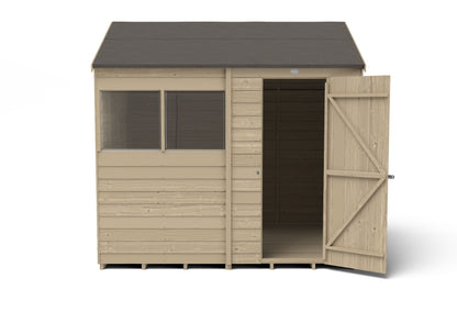 4LIFE 8x6ft Pressure Treated Overlap Reverse Apex Garden Shed