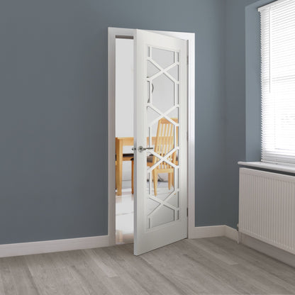 JB Kind Quartz Glazed White Internal Door