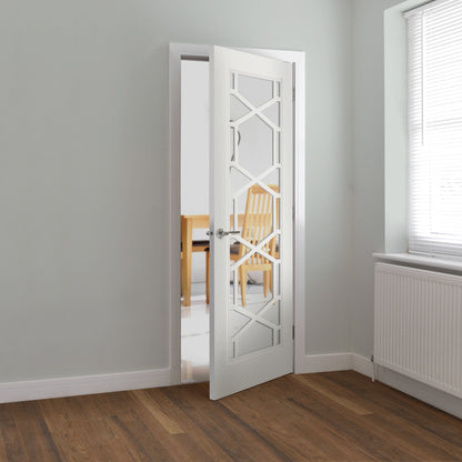 JB Kind Quartz Glazed White Internal Door