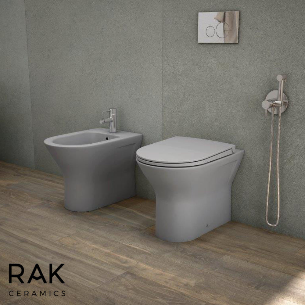 RAK Ceramics Feeling 365mm Back to Wall Pan - Matt Grey