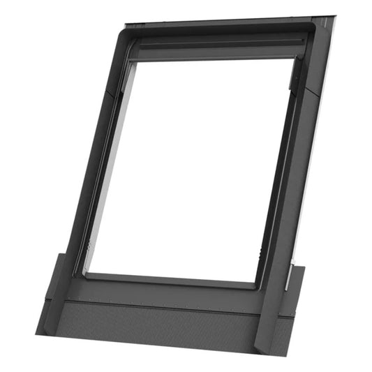 Keylite deep tile flashing in black, compatible with various tile sizes, designed for effective roof waterproofing.