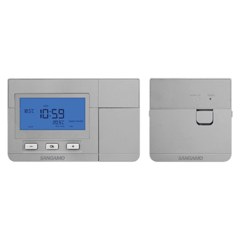 Sangamo Choice Plus Digital Wireless Room Thermostat (Programmable) - Silver