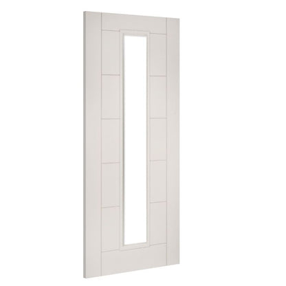Deanta Seville Internal Door White Primed Glazed - 78in x 33in (1981 x 838mm)