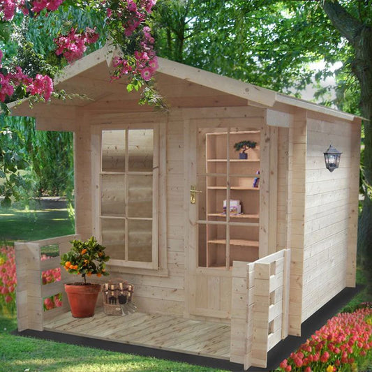 Maulden Log Cabin w/ Veranda - All Sizes