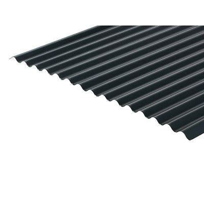 Cladco Corrugated 13/3 Profile PVC Plastisol Coated 0.7mm Metal Roof Sheet Slate Blue - All Sizes