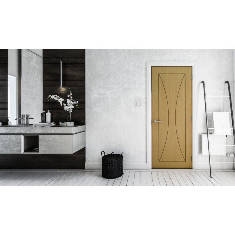 Deanta Sorrento Oak Internal Door Prefinished - 78in x 24in (1981 x 610mm)