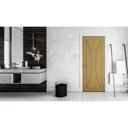 Image for Deanta Sorrento Oak Internal Fire Door Prefinished - 78in x 30in (1981 x 762mm)