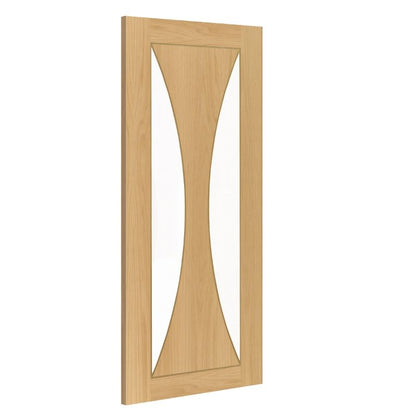 Deanta Sorrento Oak Internal Door Glazed Prefinished - 78in x 33in (1981 x 838mm)