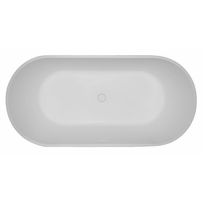 Aqua Mini Cusco 1550mm x 750mm Solid Surface Freestanding Double Ended Bath 