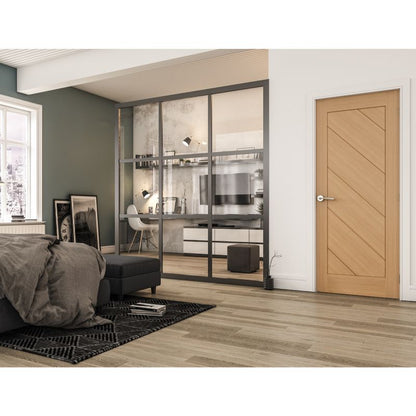 Image for Deanta Torino Oak Internal Fire Door Prefinished - 78in x 30in (1981 x 762mm)