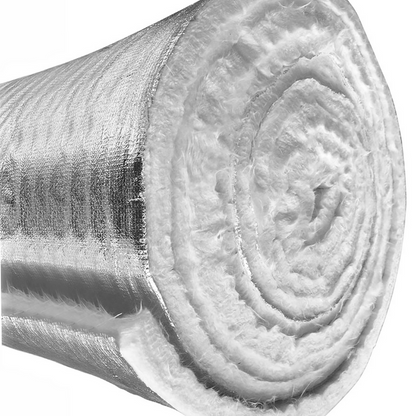 SuperFOIL SFNC non-combustible multi-layer foil insulation roll in silver, measuring 1.2 x 9.5m.