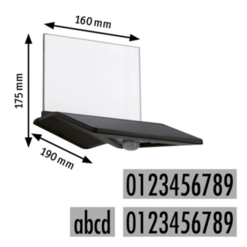 Outdoor Solar HN Luminaire Yoko IP44 3000K 150lm Motion Sensor 