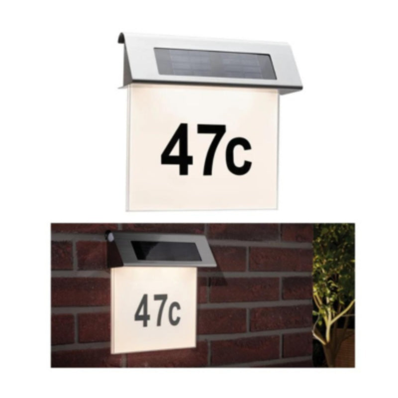 Outdoor Solar House Number Light IP44 LED 1 x 0.2W 