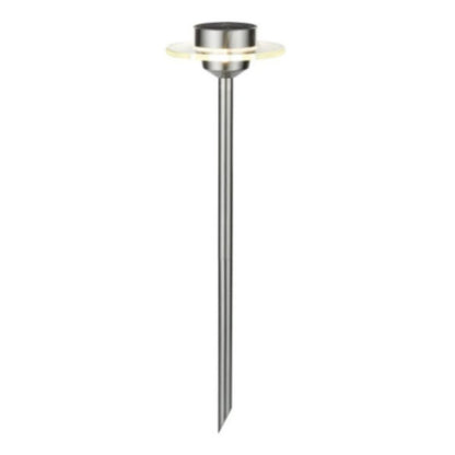 Outdoor Solar Spit UFO LED IP44 1x0.2W Steel/Plain 
